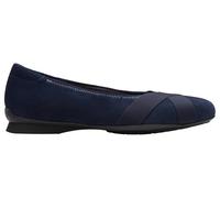 Clarks Shaya Poppy, Mujer, Azul Marino (Navy Suede), 41 EU