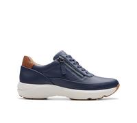 Clarks 261766494, Zapatillas Mujer, Cuero Azul Marino, 37 EU