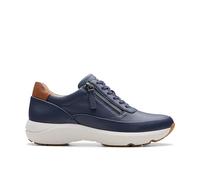 Clarks Shoes, Tivoli Zip, Navy Leather, 6 (Women)
