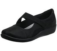Clarks Sillian Bella, Zapatos Planos Mary Jane Mujer, Black Synthetic, 35.5 EU