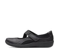 Clarks Sillian Bella, Zapatos Planos Mary Jane Mujer, Black Synthetic, 40 EU