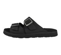 Clarks - Solsbury Strap, Sandalias deslizantes de los hombres, Black Leather,