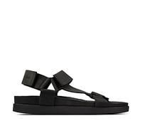 Clarks Sunder Range, Sandalia Hombre, Nobuck Negro, 39.5 EU