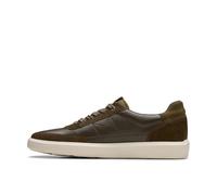 Clarks Tenis Brodin Lo para Hombre, Piel Oliva, 45 EU