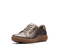 Clarks Tenis Caroline Janna para Mujer, Bronce Metálico, 36.5 EU