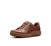 Clarks Tenis Caroline Janna para Mujer, Bronceado Cuero, 39 EU