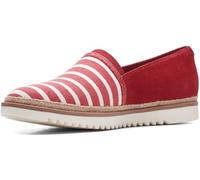 Clarks Tenis de alpargata para mujer, Rojo, 38.5 EU