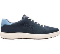 Clarks Tenis de encaje Mapstone para hombre, azul marino tejido, 47 EU