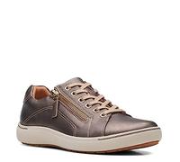 Clarks Tenis Nalle Lace para mujer, Bronce Metálico, 41.5 EU
