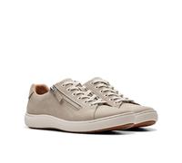 Clarks Tenis Nalle Lace para mujer, Piedra Nubuck, 8 Wide
