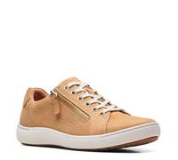 Clarks Tenis Nalle Lace para mujer, piel nobuk camello, 37 EU