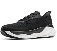 Clarks Tenis Pace para mujer, Negro/Blanco Textile, 12