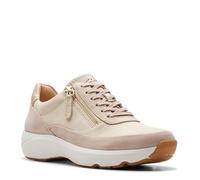 Clarks Tenis Tivoli con cremallera para mujer, Arena Combi, 9.5 Wide