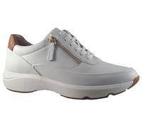 Clarks Tenis Tivoli con Cremallera para Mujer, Blanco Roto Lea, 44 EU