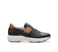 Clarks Tenis Tivoli Strap, para Mujer, Piel Negra, 37 EU