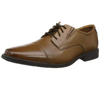 Clarks Tilden Cap, Zapatos para Hombre, Marrón Dark Tan Leather, 39.5 EU