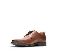 Clarks Tilden Plain Derby, Zapatos de Cordones Derby para Hombre Marrón Dark Tan Leather, 46 EU
