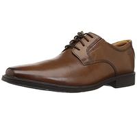 Clarks Tilden Plain, Zapatos de Cordones Derby Hombre, Marrón (Dark Tan Leather 01), 41.5 EU