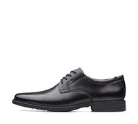 Clarks Tilden Plain, Zapatos de Cordones Derby Hombre, Negro, 43 EU