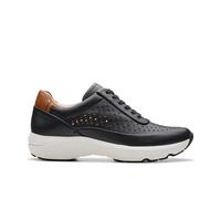 Clarks Tivoli Grace, Zapatillas Mujer, Piel Negra, 42 EU