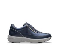 Clarks Tivoli - Zapatillas Deportivas para Mujer con Cremallera, Navy Combi, 40 EU