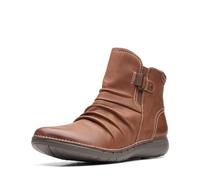 Clarks Top de un Lazo, Botas de Moda Mujer, Dark Tan Lea, 38 EU