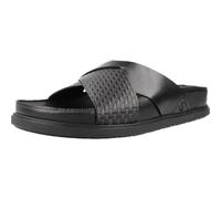 Clarks Torford Cross, Sandalias deslizantes Hombre, Black Leather, 44.5 EU