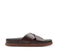 Clarks Torford Cross, Sandalias deslizantes Hombre, Brown Leather, 42 EU