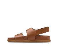 Clarks Torford Strap, Sandalias Planas Hombre, Tan Leather, 44.5 EU