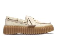 Clarks Torhill Boat Cream Nubuck 36, Cream Nubuck, 39.5 EU