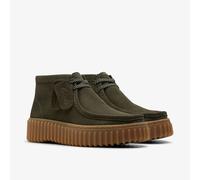 CLARKS TORHILL MOSS zapatos de cuero. Color Verde Oscuro
