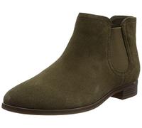 Clarks Trish, Botas Estilo Chelsea Mujer, Ante de Oliva Oscura, 37.5 EU