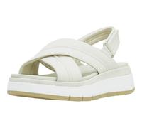 Clarks - Tuscan Cross, Sandalia De las mujeres, Cream Leather,