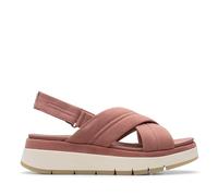 Clarks Tuscan Cross, Sandalia Mujer, Mauve Suede, 37 EU