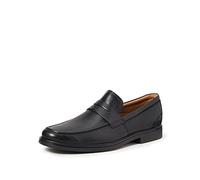 Clarks Un Aldric Step Zapatillas para Hombre, Piel Negra., 47 EU Ancho