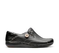 Clarks Un Loop, Mocasines Mujer, Negro (Black Leather), 37 EU
