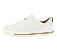 Clarks Un Maui Lace, Zapatillas de Gimnasia Mujer, White Leather, 41.5 EU