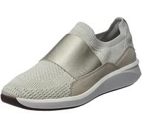 Clarks Un Rio Knit, Mocasines, para Mujer, Blanco (White Knit), 38 EU