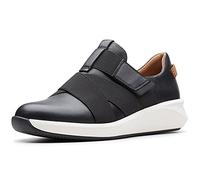 Clarks Un Rio Strap, Zapatillas Mujer, Black Leather, 37 EU