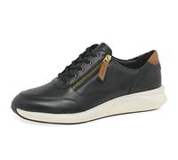 Clarks Un Rio Zip Leather, Zapatillas Mujer, Black Leather, 35.5 EU