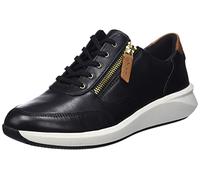 Clarks Un Rio Zip Leather, Zapatillas Mujer, Black Leather, 40 EU