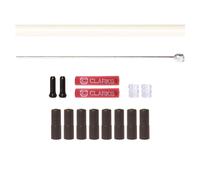 Clarks Universal S/S Front & Rear Gear Cable Kit W/Sp4 White Outer Casing