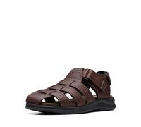 Clarks Walkford Fisch, Sandalias Planas Hombre, Piel de Tambor marrón, 39.5 EU