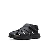 Clarks Walkford Fish, Sandalia Hombre, Negro, 45 EU