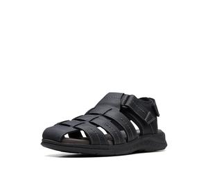 Clarks Walkford Fish, Sandalia Hombre, Negro, 47 EU