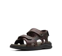 Clarks Walkford Walk, Sandalia Hombre, Marrón Oscuro, 42 EU