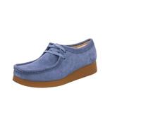 Clarks WallabeeEVO, Zapatillas Mujer, Blue Suede, 41 EU