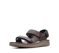 Clarks Wesley Bay Flat Sandal, Brown Synthetic, 8 Medium