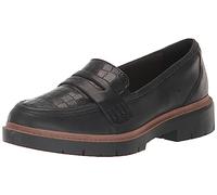 Clarks Westlynn Ayla, Mocasín Mujer, Piel Negra, 42 EU Ancho
