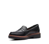Clarks Westlynn Ayla - Zapatos sin Cordones para Mujer, Piel Negra y Negra, Talla 7.5